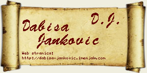 Dabiša Janković vizit kartica